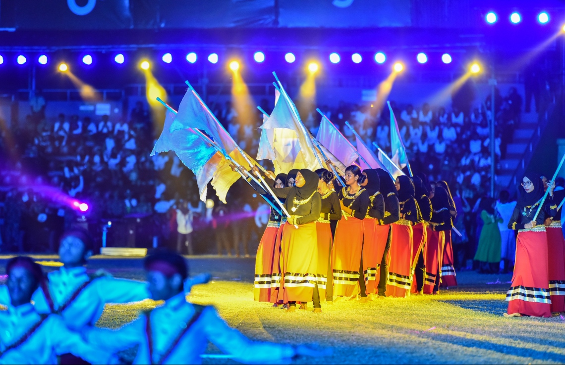 މާލެ: ޖުލައި 26، 2019- ގަލޮޅު ދަނޑުގައި ކުރިއަށްދިޔަ މި އަހަރުގެ މިނިވަން ދުވަހުގެ ކުޅިވަރުތަކުގެ ތެރެއިން.---ފޮޓޯ: ހުސައިން ވަހީދު/މިހާރު