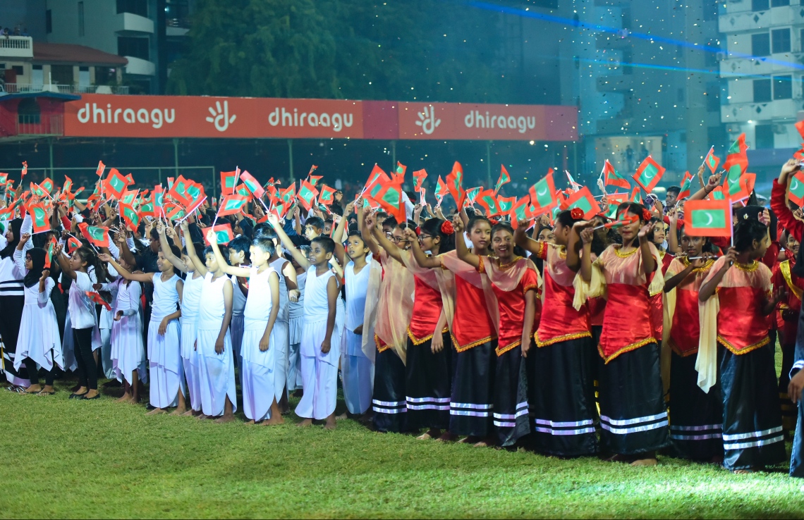 މާލެ: ޖުލައި 26، 2019- ގަލޮޅު ދަނޑުގައި ކުރިއަށްދިޔަ މި އަހަރުގެ މިނިވަން ދުވަހުގެ ކުޅިވަރުތަކުގެ ތެރެއިން.---ފޮޓޯ: ހުސައިން ވަހީދު/މިހާރު