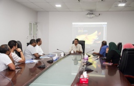 Addu City Council's meeting with representatives from Al-Jeri Holding Group. PHOTO: ADDU CITY COUNCIL