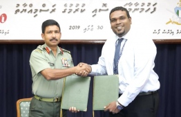 From the signing ceremony between MNDF and IAS to train pilots and engineers. PHOTO: MNDF