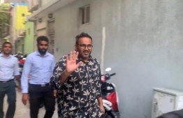 Former vice president Ahmed Adeeb since his re-arrest by the Maldives Police Service. PHOTO: SOCIAL MEDIA / UNKNOWN / MIHAARU FILES