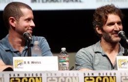 David Benioff (R) and D.B. Weiss, the former showrunners of HBO's Game of Thrones, pictured at the San Diego Comic Con. PHOTO/NerdCoreMovement