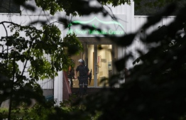 Police operating around Al-Noor Islamic Centre. Police say a gunman opened fire on the Al-Noor Islamic Centre, in the outskirts of the capital Oslo. PHOTO: BLOOMBERG