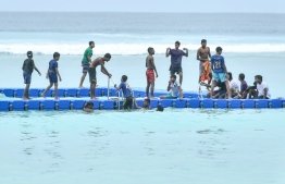 Hulhumale' Swimming Track. The two canoers who went missing were carried to this area by ocean currents. PHOTO: MIHAARU