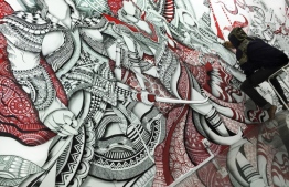 A mural created by Maahee. PHOTO: DHO