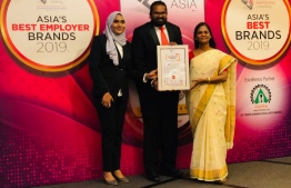 Bank of Maldives representatives at the awards ceremony. PHOTO: BANK OF MALDIVES