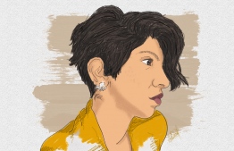 A self-portrait digitally illustrated by Shimanie Shareef.  ARTWORK: SHIMANIE / MANIE