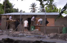 ADK's team is seen during the construction of the house. PHOTO: ADK