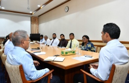 Male' City Council meets Vice President Faisal Naseem to discuss development issues in Male' City. PHOTO/PRESIDENT'S OFFICE