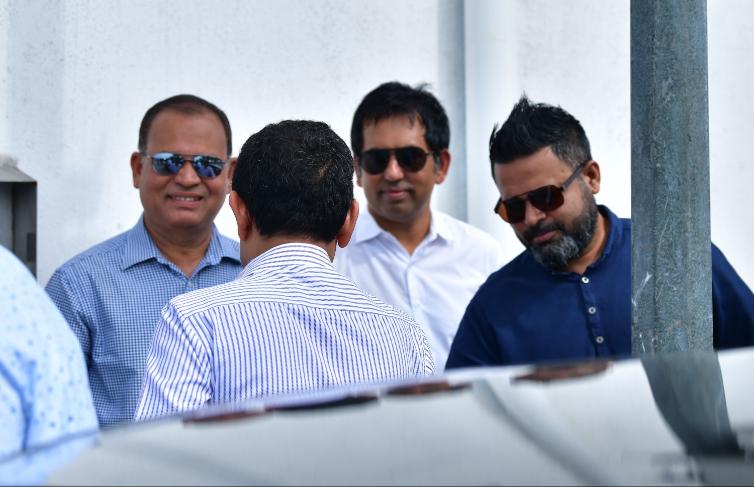 ޔާމީން ޕީޕީއެމާއި ޕީއެންސީގެ އިސް ބޭފުޅުންނާ އެކު. --ފޮޓޯ: ނިޝާން އަލީ/މިހާރު