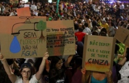 Brasília was one of a number of cities to see protests on Friday, August 23, 2019 over climate-related issues. PHOTO: AFP