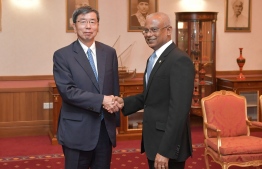 President of the Asian Development Bank (ADB) Takehiko Nakao and President Ibrahim Mohamed Solih. PHOTO: PRESIDENT'S OFFICE