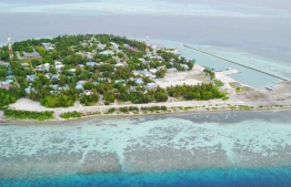 An aerial photo of Feeali, Faafu Atoll. PHOTO: MIHAARU FILES