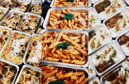 Lunch Packs by Fonithoshi: Valhomas Spaghetti, Pasta, Honey Mustard Chicken. PHOTO: RUKHSA
