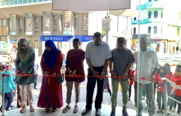 The inauguration ceremonty of Maldivian's ticket office. PHOTO: MIHAARU