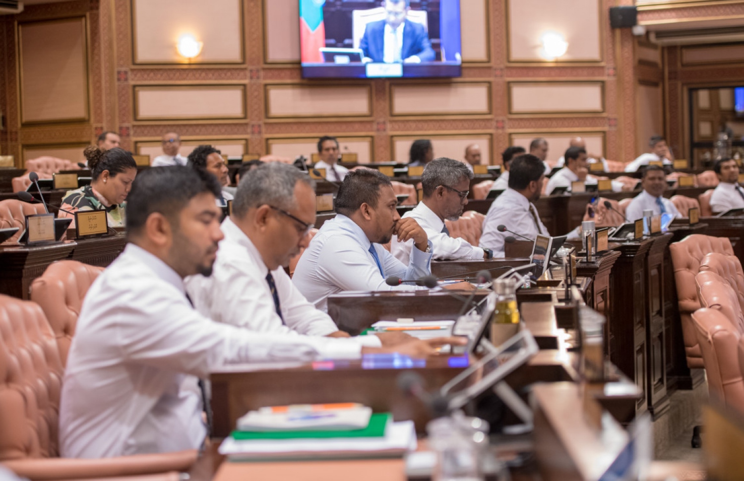 ރައްޔިތުންގެ މަޖިލިހުގެ ޖަލްސާއެއް ހިނގަމުން ދަނީ. --- ފޮޓޯ: މަޖިލިސް