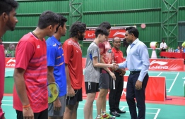 Vice President Faisal Naseem inaugurated 'Maldives International Future Series 2019' badminton tournament. Badminton players from different countries around the world will partake in the tournament. PHOTO: PRESIDENT'S OFFICE