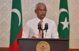 President Ibrahim Mohamed Solih speaking at a press briefing held at President's Office. PHOTO: PRESIDENT'S OFFICE