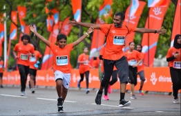 Participants of Dhiraagu Maldives Road Race.-- Photo: Mihaaru