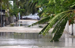Flooded streets in a Maldivian island. PHOTO: United Nations Development Programme (UNDP)