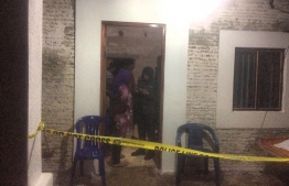 The house of the elderly woman stabbed and robbed in Hulhudhoo, Addu Atoll. PHOTO: SOCIAL MEDIA