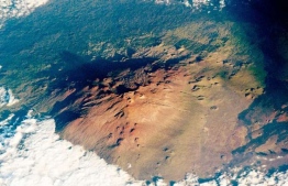 Satellite image of Mauna Kea volcano in Hawaii. PHOTO/PHYS.ORG