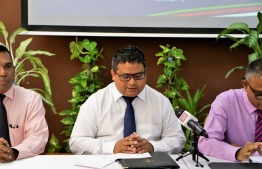 MOU signing ceremony to train technical staff in the area of water and sewerage, rangers, and air conditioning and refrigeration, between the ministry and TVET Authority of Maldives. PHOTO: ENVIRONMENT MINISTRY