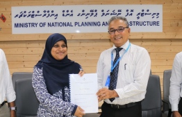 During the ceremony held to award various development projects. PHOTO: PLANNING MINISTRY