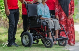 Photograph depicts motorised wheelchairs being donated to persons with disabilities under 'Aharenge Bank' initiative. PHOTO: BML