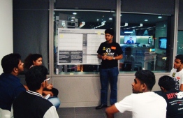 Dhanish's first Lean Startup experience. PHOTO: DHANISH