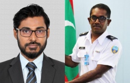 Fathuhulla Jameel (L), former Director General of MIRA, and Ismail Nashid, Assistant Commissioner at Customs. IMAGE/MIHAARU