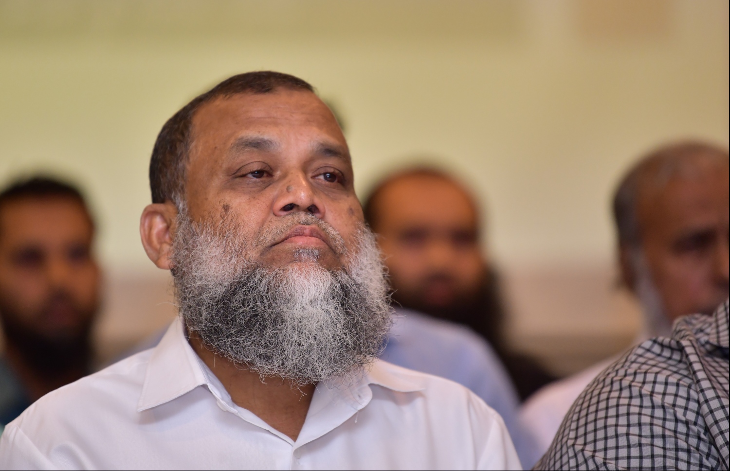 އިސްލާމީ މަރުކަޒުގެ ކުރީގެ އިމާމު ޝެއިހް މުހައްމަދު ލަތީފް މިއަދުގެ ނިއުސް ބްރީފިންގައި ބައިވެރިވަޑައިގަންނަވަނީ.---ފޮޓޯ: ހުސައިން ވަހީދު/މިހާރު