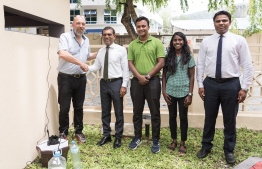 Soneva's mosquito traps were received by Speaker of Parliament Mohamed Nasheed. PHOTO: PARLIAMENT / TWITTER
