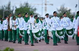 A photograph of the Diamond Jubilee Parade conducted in September. PHOTO: HUSSAIN WAHEED/ MIHAARU