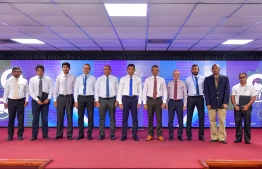 Vice President Faisal Naseem attended the ceremony held to launch Corporate Scholarship Scheme. PHOTO: NISHAN ALI / MIHAARU