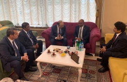 Ministry of Foreign Affairs Abdulla Shahid arrived in Azerbaijan to participate in the 18th Summit of the Non-Aligned Movement. PHOTO: MINISTRY OF FOREIGN AFFAIRS