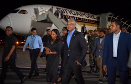 President Ibrahim Mohamed Solih after he landed in Maldives following his official trip to Japan. PHOTO: PRESIDENT'S OFFICE