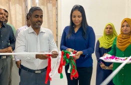 A photograph taken during the inauguration of dental services in Thaa Atoll Hospital. PHOTO: MINISTRY OF HEALTH