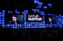 US whistleblower Edward Snowden holds a video-conference during the Web Summit in Lisbon on November 4, 2019. - The Europe's largest tech event Web Summit is held at Parque das Nacoes in Lisbon from November 4 to November 7, 2019. (Photo by CARLOS COSTA / AFP)