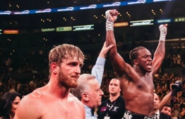 The first fight between KSI (R) and Logan Paul was hyped as the biggest event in internet history, ended in a majority draw. It was contested under amateur rules in August 2018 at Manchester, England, PHOTO: K.S.I / FACEBOOK