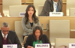 Maldivian representative at the 34th Universal Periodic Review (UPR) session. PHOTO: MINISTRY OF FOREIGN AFFAIRS