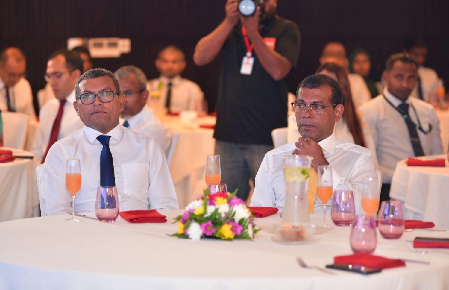 ޖޮބް ސެންޓަރު ހުޅުވުމުގެ ރަސްމިއްޔާތުގައި ރައްޔިތުންގެ މަޖިލީހުގެ ރައީސް މުހައްމަދު ނަޝީދު-- ފޮޓޯ: ހުސައިން ވަހީދު/ މިހާރު