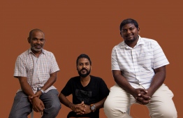 Members of the Vilijoali initiative - Human Rights Commission of Maldives (HRCM)' Child Rights Ambassador' Mohamed Shihab (L), Miruza Muneer (C) and Ali Shafaath Maniku. PHOTO: AHMED AIHAM / THE EDITION