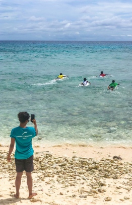 Surfers strike out to conquer the waves at the Soneva Surf Pro 2019, in Noonu Atoll. PHOTO/SONEVA