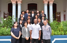 President Ibrahim Mohamed Solih and with representatives of the Japan Overseas Cooperation Volunteers (JOCV). PHOTO: PRESIDENT'S OFFICE