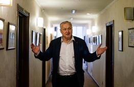 (FILES) In this file photo taken on October 22, 2019 Russia's anti-doping agency (RUSADA) director general Yury Ganus gestures during an interview with AFP in Moscow. Ganus said on November 26, 2019 he expected the country to be barred from all sporting competition for four years, after a bombshell recommendation from the World Anti-Doping Agency that shocked Russian athletes. - WADA's Compliance Review Committee recommended the ban yesterday, accusing Moscow of falsifying laboratory data handed over to investigators. (Photo by Dimitar DILKOFF / AFP)