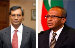 Ahmed Muthasim Adnan and Husnu Al Suood. The Parliament approved Muthasim as Chief Justice and Suood as a Supreme Court Judge. PHOTO: MIHAARU