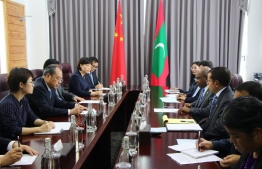 Foreign Minister Abdulla Shahid meets with the governor of Yunnan Province, China, Ruan Chengfa on December 2, 2019. PHOTO/FOREIGN MINISTRY