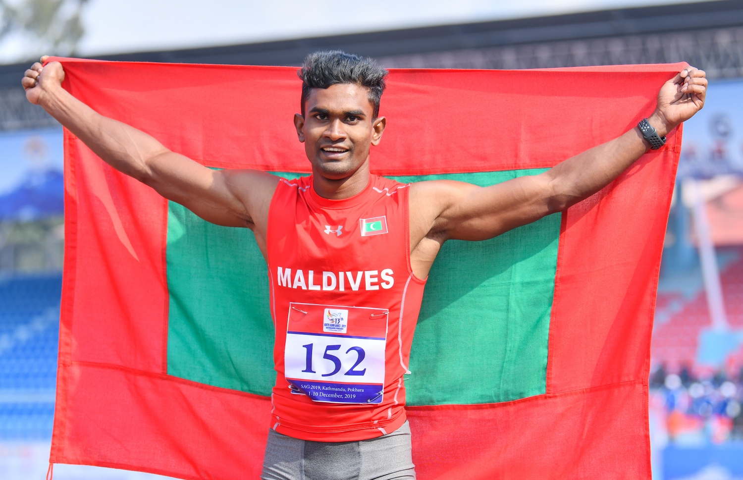 ސާއިދު މިއަދުގެ ކާމިޔާބަށް ފަހު ދިވެހި ދިދައާ އެކު އުފާފާޅުކުރަނީ. --އެމްއޯސީ ފޮޓޯ: ހުސެއިން ވަހީދު