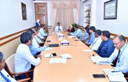 Vice President Faisal Naseem, Cabinet ministers and senior officials from state-owned enterprises discuss ways to provide more opportunities for persons with disabilities. PHOTO/PRESIDENT'S OFFICE